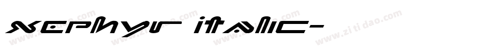 Xephyr Italic字体转换